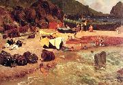 Albert Bierstadt Fishing Boats at Capri USA oil painting artist